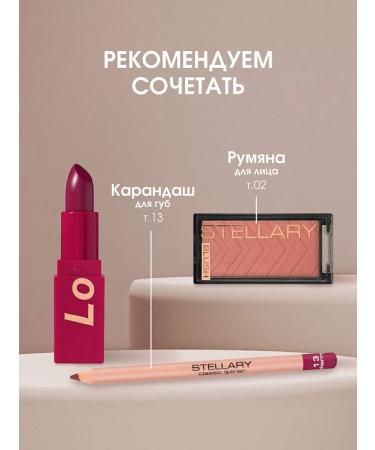 Stellary Lipstick for lips dark persistent cream tone 10 raspberry - Buy Online on GoSupps.com