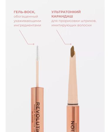 Revolution Makeup Eyebrow pencil and Fluffy Brow Duo Blonde Hel-Fixer - Buy Online on GoSupps.com