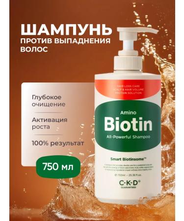 CKD GUARANTEED Strengthening shampoo against loss with biotin - Buy Online on GoSupps.com