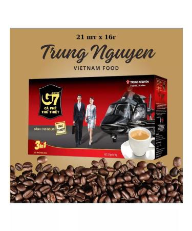TRUNG NGUYEN Vietnamese soluble coffee G7 21pc x 16g - Buy Online on GoSupps.com