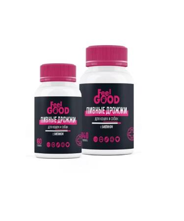 FeelGood Brewer's yeast with biotin and garlic for cats and dogs 60Tab - Buy Online on GoSupps.com
