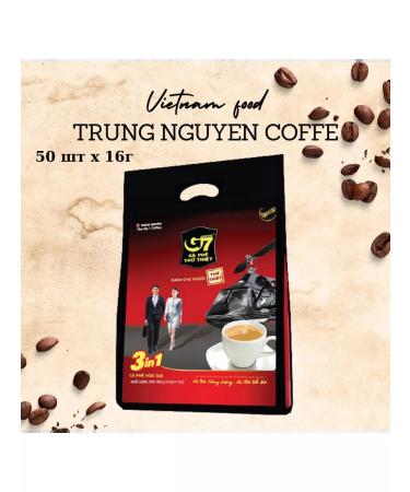 TRUNG NGUYEN Vietnamese soluble coffee G7 3 in 1 Original 50 pak x 16g