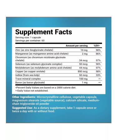 Dr Berg Improved complex of trace elements and minerals 60 capsules - Buy Online on GoSupps.com