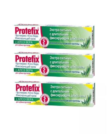 Protefix Fixing cream Extra -horsepower aloe vera 47 g - 3pcs