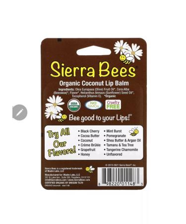 Sierra Bees Natural lip balms in a set with coconut taste - Buy Online on GoSupps.com