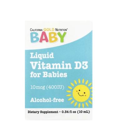 California Gold Nutrition Liquid vitamin D3 for children 10 mcg (400 me) 10 ml