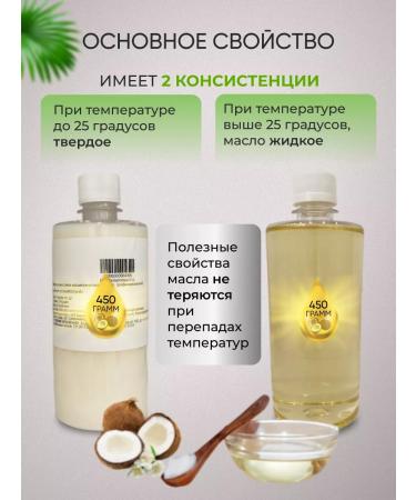 Jam Coconut cosmetic oil 450 gr. (refined) - Buy Online on GoSupps.com