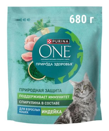 PURINA ONE Dry food for cats of a dial of a spirulin 0.68 kg 4 pcs - Buy Online on GoSupps.com