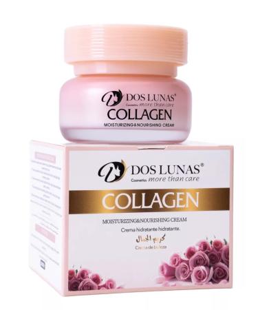 Dos Lunas Face cream with collagen aroma of rose 50 g moisturizing - Buy Online on GoSupps.com