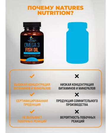 Nature's Nutrition Omega 3 Omega 3 60 capsules - Buy Online on GoSupps.com