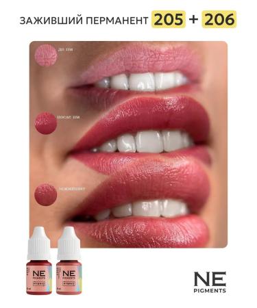 NE Pigments Permanent Makeup Pigment for Lips 206 Ash Rose 10ml - Buy Online on GoSupps.com