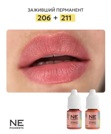 NE Pigments Permanent Makeup Pigment for Lips 206 Ash Rose 10ml - Buy Online on GoSupps.com
