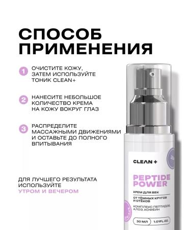 CLEANPLUS Peptide Power from dark circles and edema 30 ml - Buy Online on GoSupps.com