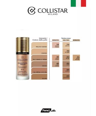Collistar Fondotinta Unico Universal SPF15 2N Vanilla Tonal Cream - Buy Online on GoSupps.com
