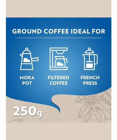Lavazza Ground Coffee without caffeine lavacz Dek Intenso 250 gr - Buy Online on GoSupps.com