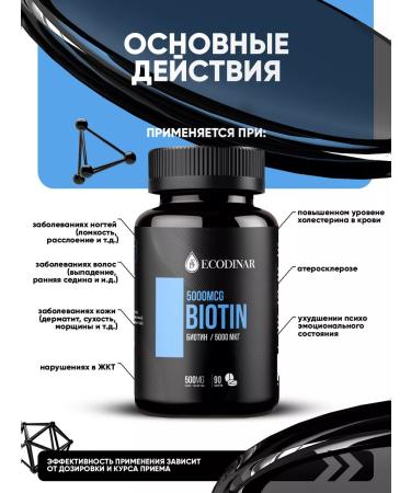 ECODINAR BIOTIN 5000 mcg vitamins for skin and hair beauty - Buy Online on GoSupps.com