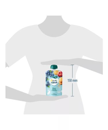 Frutonyanya Puree from apples and blueberries with cookies 90 g 6 pcs - Buy Online on GoSupps.com