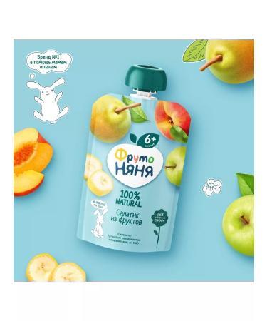 Frutonyanya Puree salad of fruit 90 g 12 pcs - Buy Online on GoSupps.com