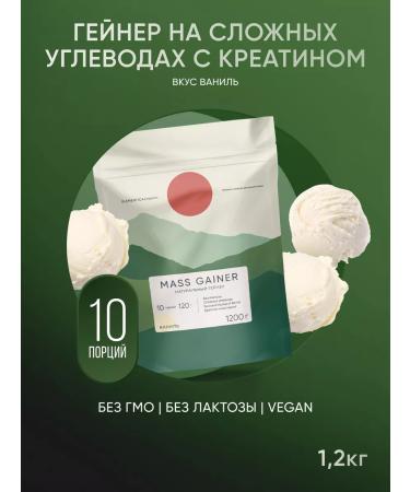 ELEMENTICA ORGANIC Gainer for gaining mass with creatin 1 200 g vanilla