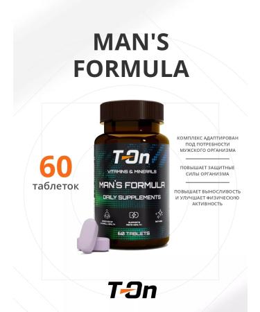 T-On Vitamins for men's health Man s Formula
