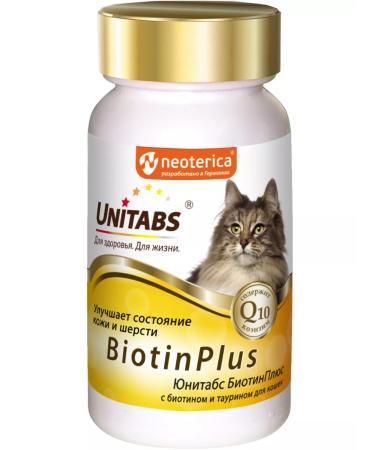 UNITABS Biotinplus vitamins for cats biotin Taurin 120 tab - Buy Online on GoSupps.com