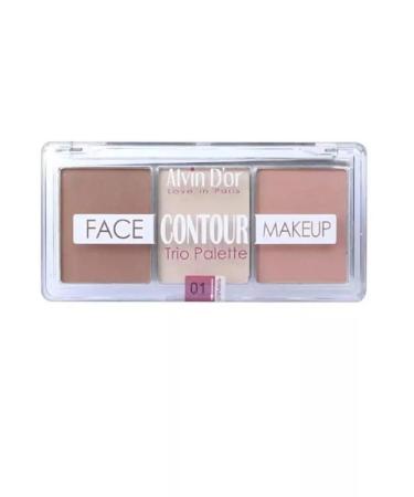 Alvin D'Or Facial palette 3B1 (contouring+highlighter+blush) tone 01