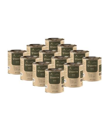 SAVITA Wet feed for dogs Bezernovy lamb 410 g 12 pcs - Buy Online on GoSupps.com