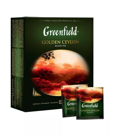 Greenfield Black tea Golden Ceylon 100 packages - Buy Online on GoSupps.com