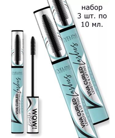 EVELINE Viva Curled Lashes mascara 10ml. - 3 pieces