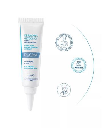 DUCRAY Keracnyl Glycolic+ Mating Cream against Acne 30ml - Buy Online on GoSupps.com