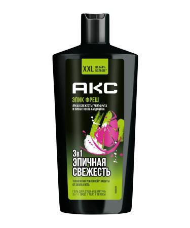 AKC Shower gel shampoo and washing tool 3V1 610 ml