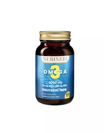 NUBIXEEL Omega 3 nubixil 2000mg 60 capsules of fish oil - Buy Online on GoSupps.com