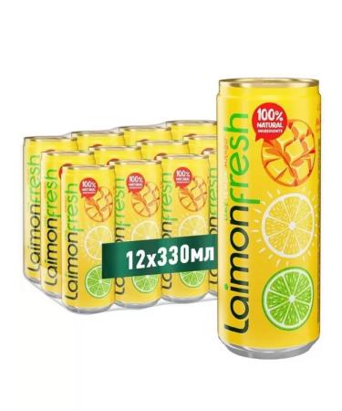 Laimon Drinking drink Fresh Mango 0.33 x 12 pcs - Buy Online on GoSupps.com