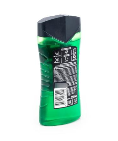 Axe Gel-shampoo for shower AKS Power of the jungle 3 in 1 250ml - Buy Online on GoSupps.com