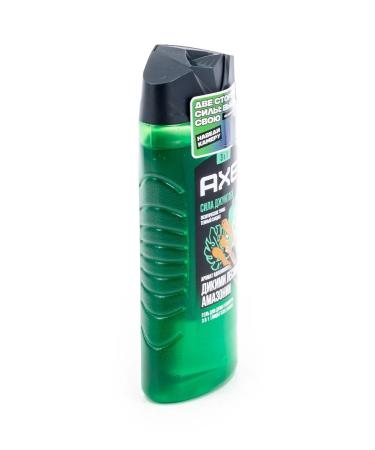 Axe Gel-shampoo for shower AKS Power of the jungle 3 in 1 250ml - Buy Online on GoSupps.com
