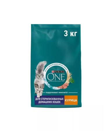 PURINA ONE Dry food for sterilized cats 3 kg chicken - Buy Online on GoSupps.com