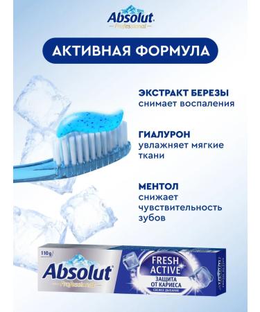 Absolut Toothpaste protection against caries 2x110g - Buy Online on GoSupps.com