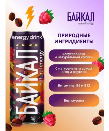 Baikal Natural Energi Raspberry-Dick Currant 12 pcs x 0.45 l - Buy Online on GoSupps.com