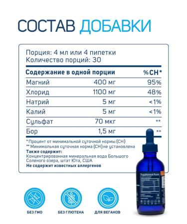 Trace Minerals Magnesium for the heart and blood vessels 400 mg 118 ml - Buy Online on GoSupps.com