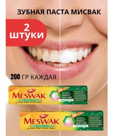 Lakshmi Ayurveda Toothpaste Meswak 2pcs in 200g Dabur Misvak India