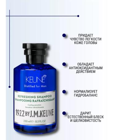 KEUNE Keun Refreshing Shampoo 1922 Refreshing shampoo 250ml - Buy Online on GoSupps.com