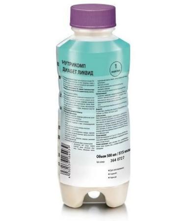 NUTRICOMP Diabetes liquid 500ml neuter taste -1 pcs - Buy Online on GoSupps.com