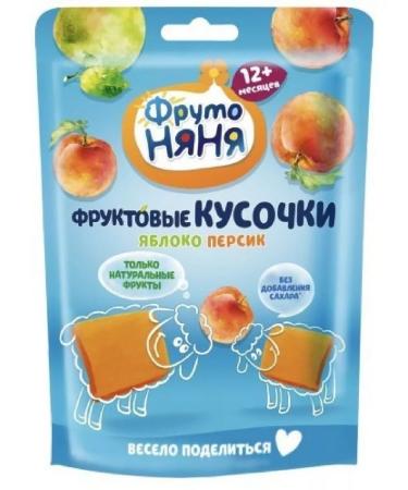 Frutonyanya Fruit pieces of apples and peaches 2pcs of 53g - Buy Online on GoSupps.com