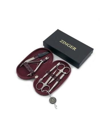 ZINGER Manicure set of 6 items (burgundy) - Buy Online on GoSupps.com