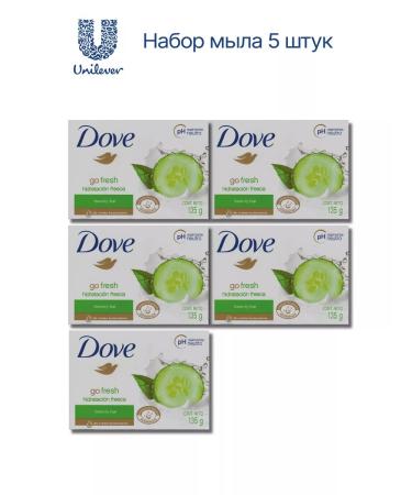 DOVE Cream Soap touch of freshness 135g 5 pcs - Buy Online on GoSupps.com