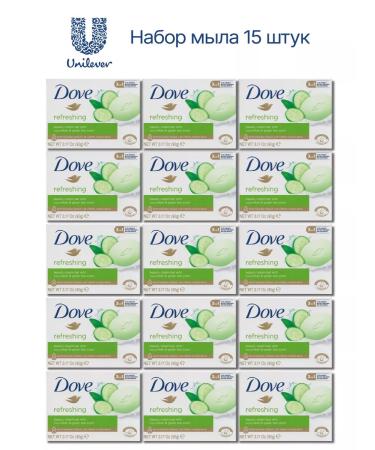 DOVE Cream Soap touch of freshness 90g 15 pcs - Buy Online on GoSupps.com