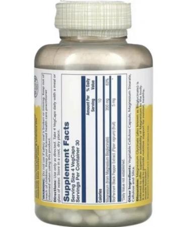 Solaray Magnesium glycinate 350 mg Magnesium Glycinate 120 - Buy Online on GoSupps.com