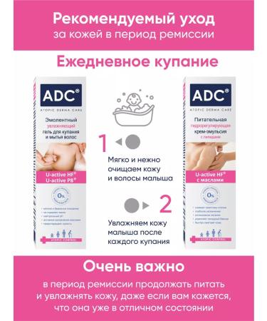ADC Atopic Derma Care Emolent gel for bathing for atopic leather 2pcs 200ml - Buy Online on GoSupps.com