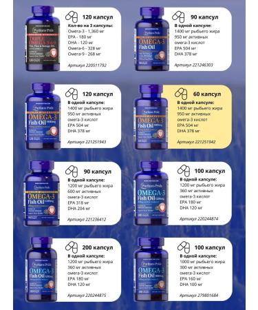 Puritan's Pride Triple omega-3 and fish oil 1400 mg 60 capsules - Buy Online on GoSupps.com