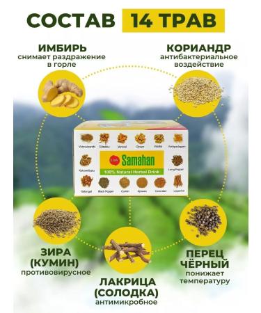 SAMAHAN Samakhan tea from a cold Sri Lanka 40 pcs. (4x10 pcs.) - Buy Online on GoSupps.com